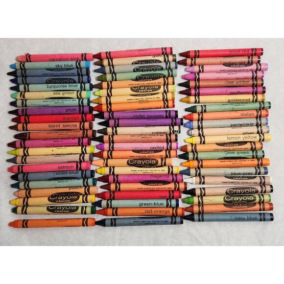 Vintage And Retired Crayola Crayons 64 Pack With Built In Sharpener Pre-owned - Picture 2 of 11